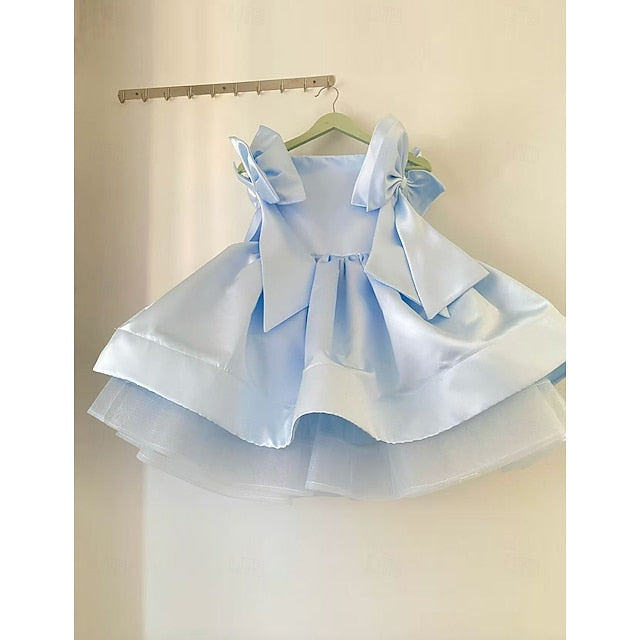 Flower Girls' Dress Color Kids Girl Solid Party