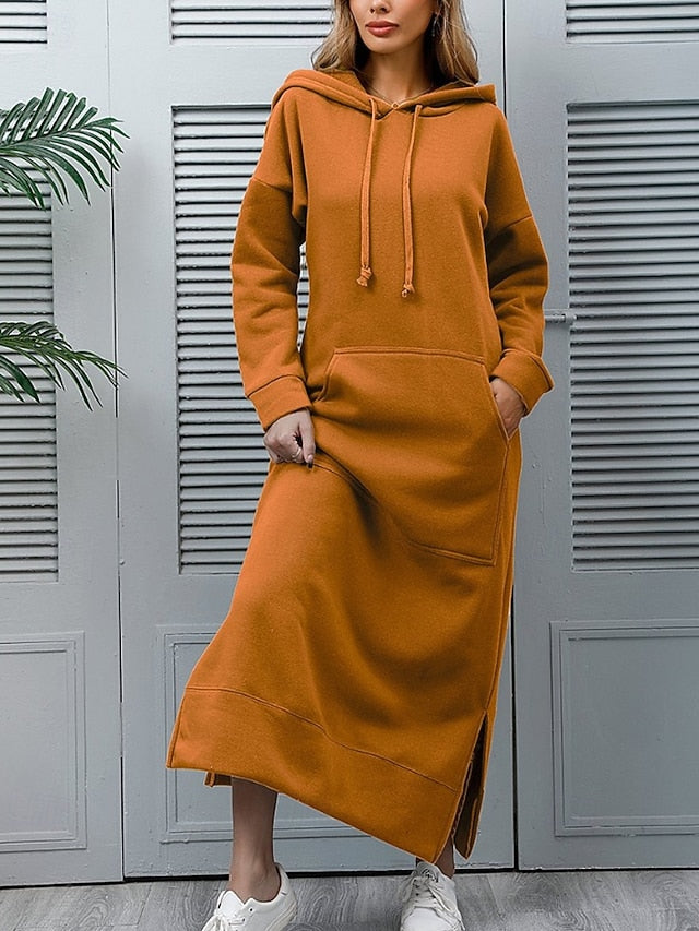 Women's Long Dress Maxi Dress Hoodie Dress Shift Dress