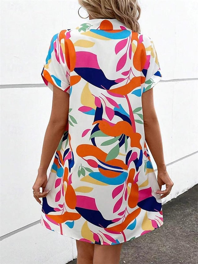 Women's Shirt Dress Casual Dress Mini Dress Date Vacation