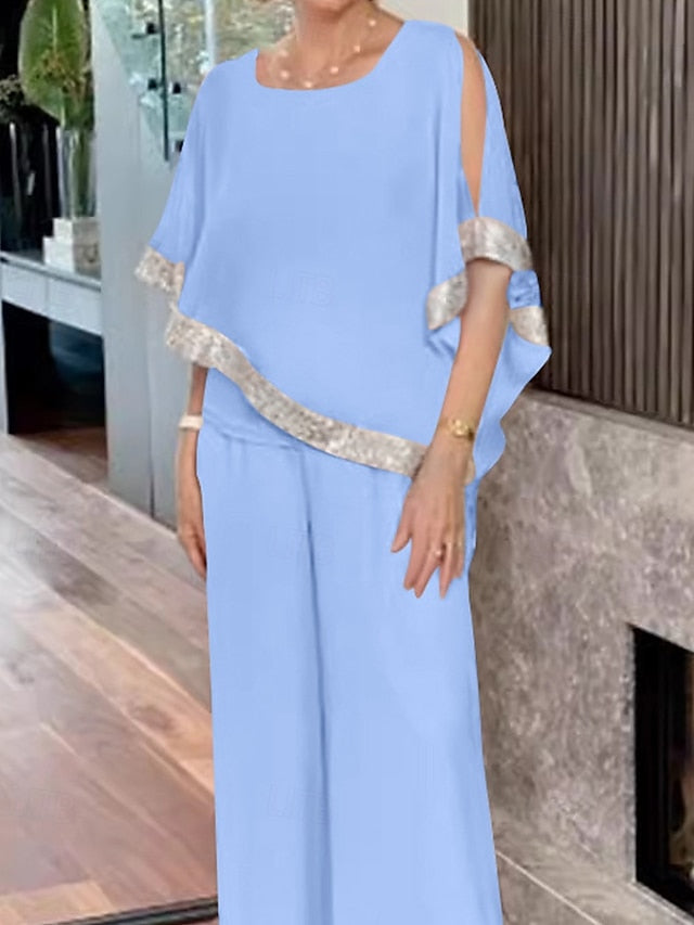 Jumpsuit Pantsuit Mother of Dress the Two Piece / Elegant Bride