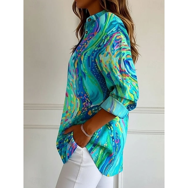 Women's Hawaiian Shirts Flowy Tops Vintage Casual Graphic