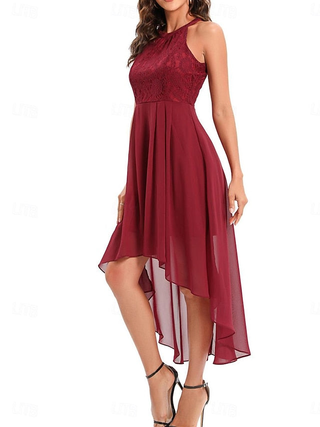 Women's Midi Dress Chiffon Dress A Line Dress Elegant