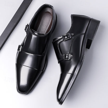 Elegant Shoes – Double Strap Monk Leather Men's
