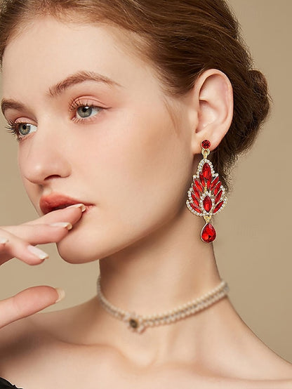 Women's Emerald – Green Crystal Earrings Drop