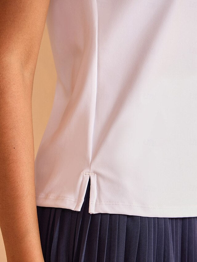 Women's Golf Polo Shirt Baby blue Lake blue Black