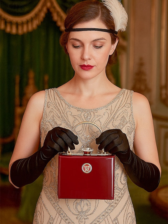 Burgundy with Evening Handbag Women's Patent Gold Leather