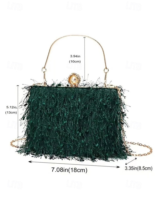 Green Handbag Elegant Women's – Party Red Christmas