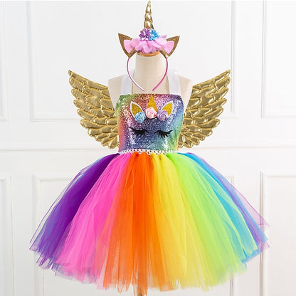 Headband Cosplay Dance Movie Dress Unicorn Girls' Wings