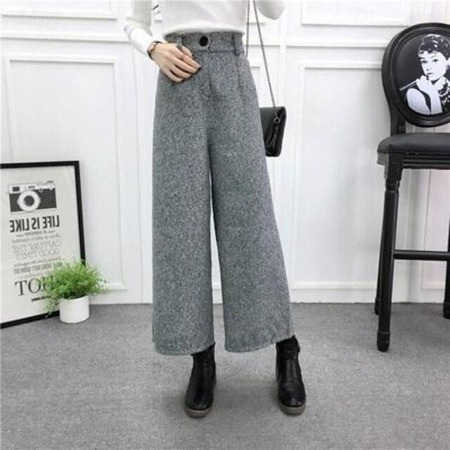 Women's Wide Leg Chinos Straight Vacation Vintage