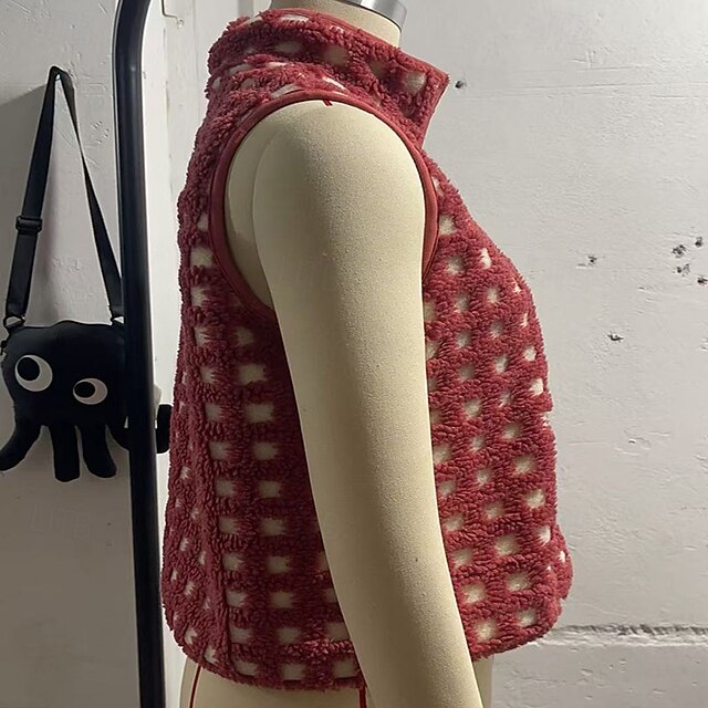 Women's Blouse Zipper Plaid Elegant Vintage Stylish