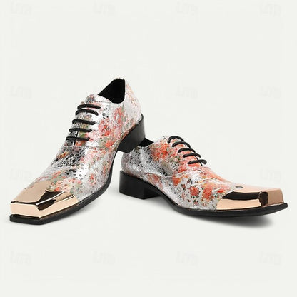 Printed – Shoes Oxford Men's Floral Patent Leather