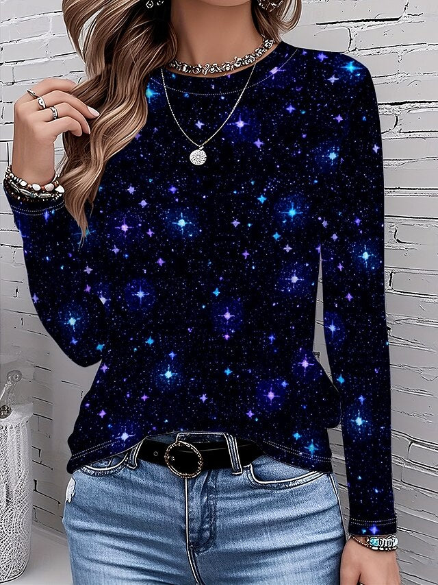Women's T Shirt Print Graphic Polka Dot Vintage Fashion