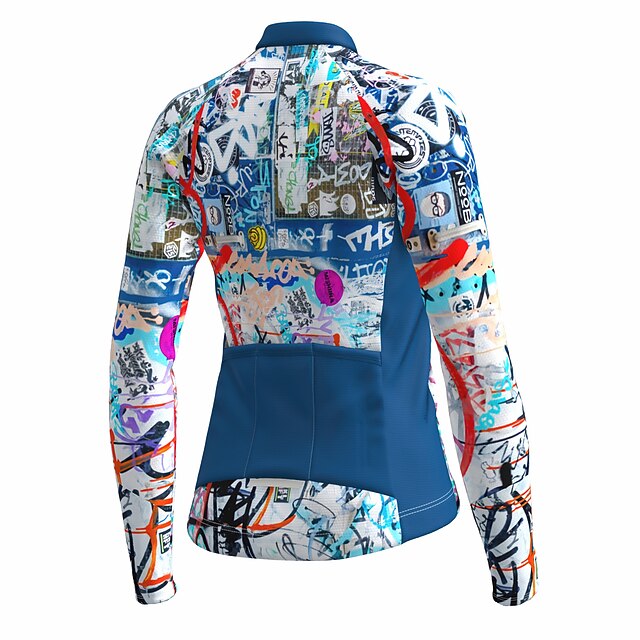 Women's Cycling Jersey Graffiti Funny Long Sleeve Bike