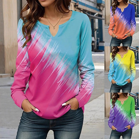 Women's Blouse Print Graphic Graffiti Stylish Casual Long