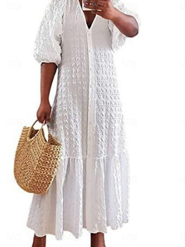 Women's Midi Dress A Line Dress Casual Daily Loose Fit