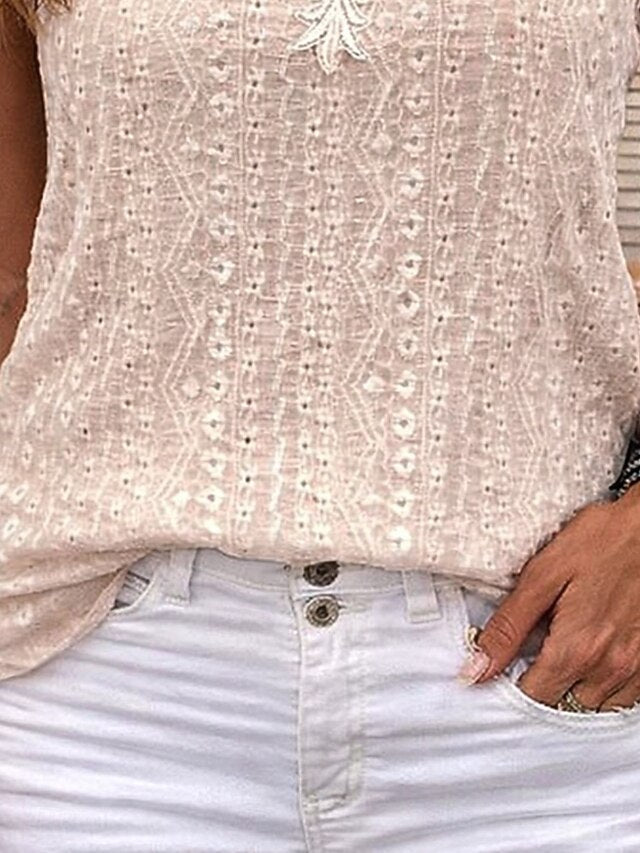 Women's Tank Top Lace Patchwork Plain Elegant Fashion