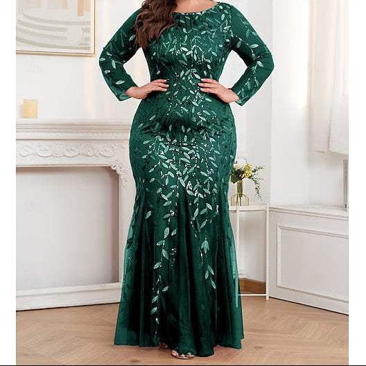 Formal Floor Gown Mermaid Evening Trumpet / Dress Sparkle