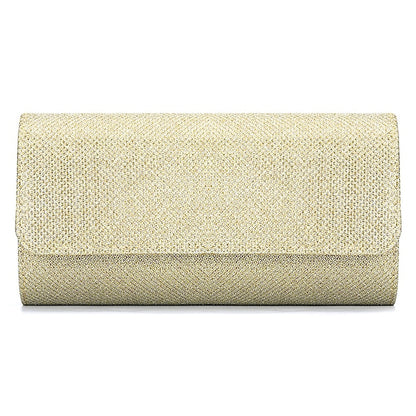Glitter Women's Clutch – Elegant Silver Evening Purse