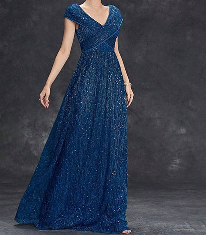 of Bride Dress the V Elegant Mother Floor Party Neck