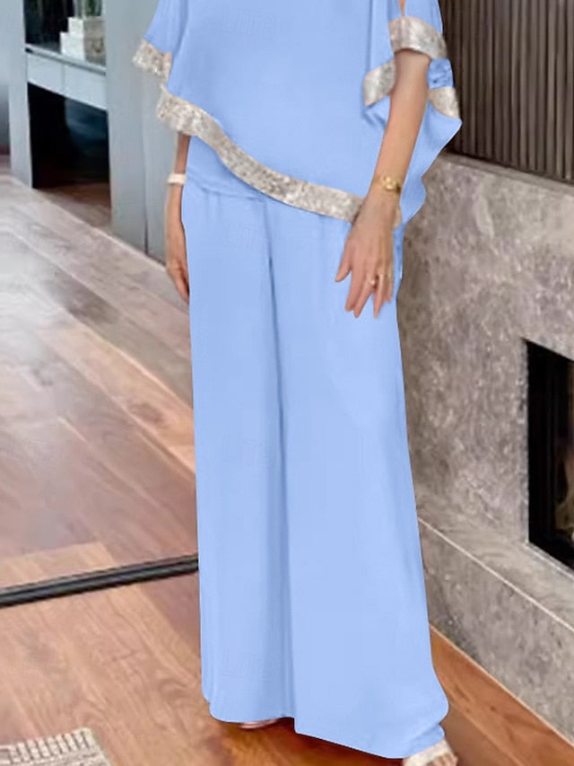 Jumpsuit Pantsuit Mother of Dress the Two Piece / Elegant Bride