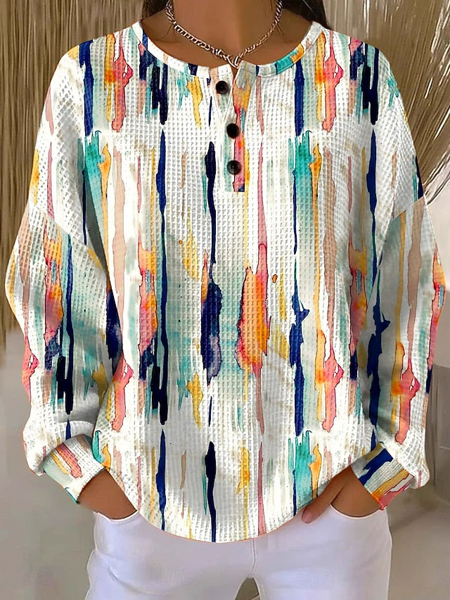 Women's Pullover Sweatshirt Floral Graphic Geometric