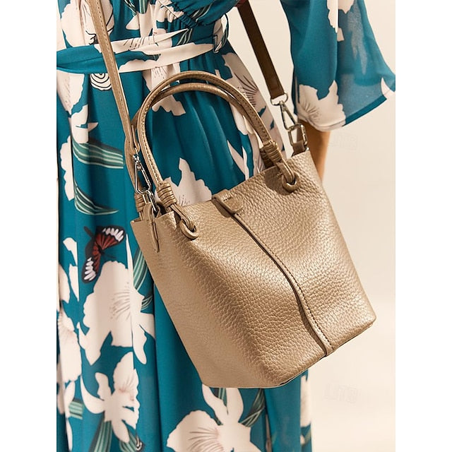 Women's Pouch Stylish Bag Bucket Matching with – Leather