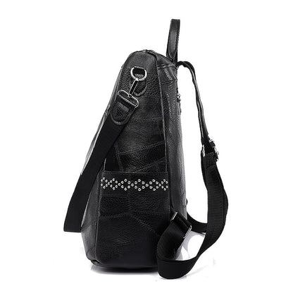 Large Backpack Women's - Leather Multi-Function Capacity