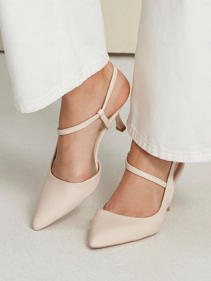 Women's Pumps Slingback Elegant Heel Nude – Kitten