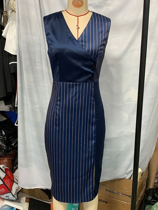 Women's Midi Dress Satin Dress Sheath Dress Formal Dresses