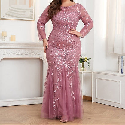 Formal Floor Gown Mermaid Evening Trumpet / Dress Sparkle