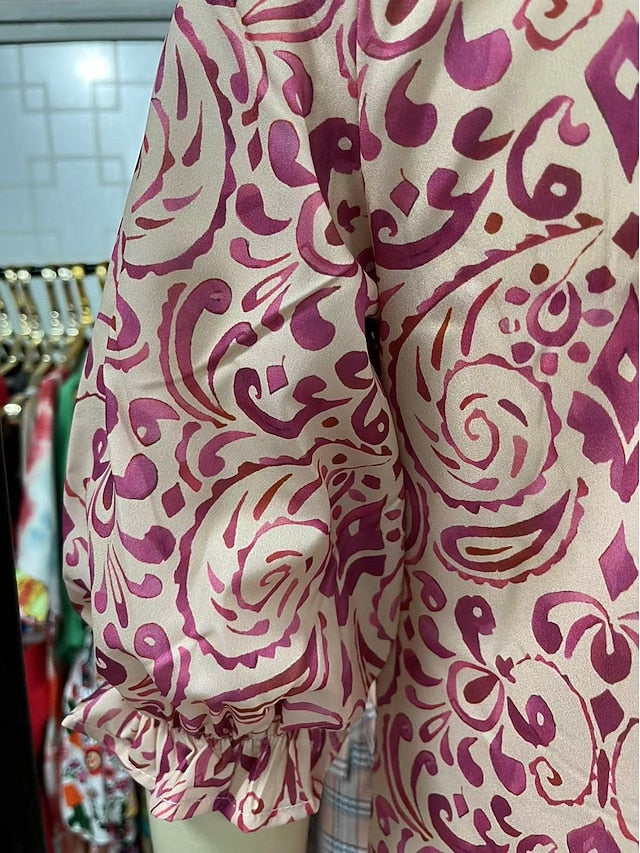 Women's Long Dress Maxi Dress Boho Dress Print Dress Peplum