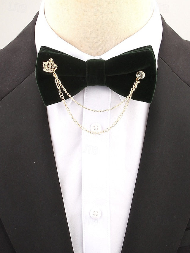 and Velvet Chain Men's Detail – Bow Tie Crown with