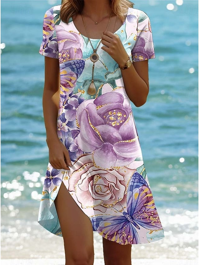 Women's Mini Dress Casual Dress Bohemia Vacation Tropical