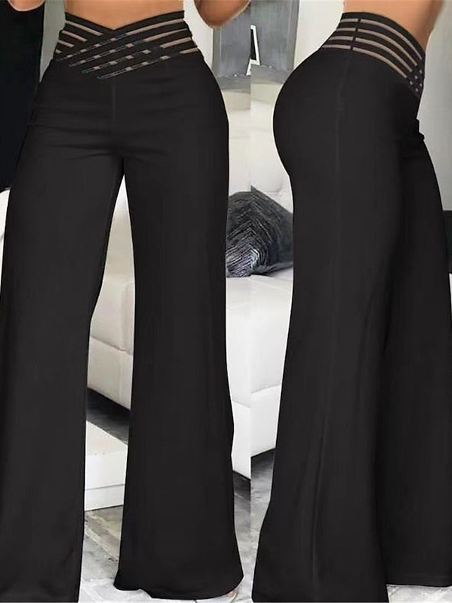 Women's Wide Leg Pants Trousers Fashion Streetwear Work