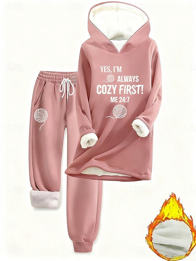 Women's Two Piece Sets Tracksuit Pants Sets Long Sleeve