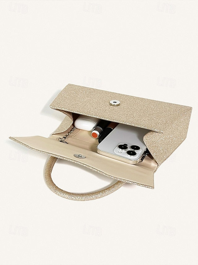 with Clutch Sparkling Women's Evening Glitter Elegant