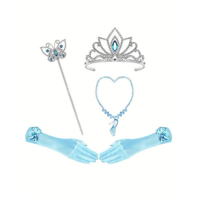 Girl Elsa Party Costume Tulle Theme Princess Frozen Flower Dress