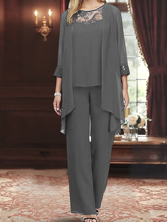 of Elegant Piece Neck Vintage Crew the Dress Bride Mother 3