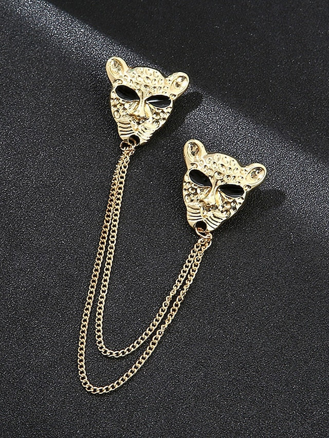 Christmas Men's with Brooch Lapel Deer Pin