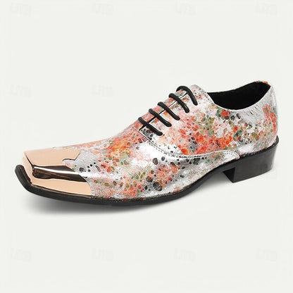 Printed – Shoes Oxford Men's Floral Patent Leather