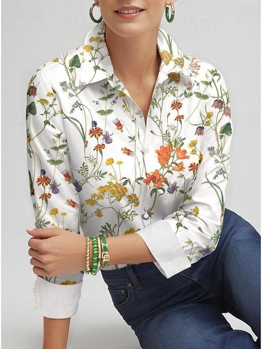 Women's Shirt Long Sleeve Button Down Blouse Fashion