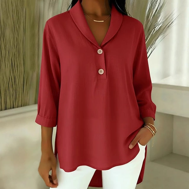 Women's Popover Shirt Summer Shirt Casual Shirt Blouse