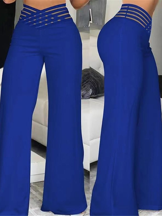 Women's Wide Leg Pants Trousers Fashion Streetwear Work
