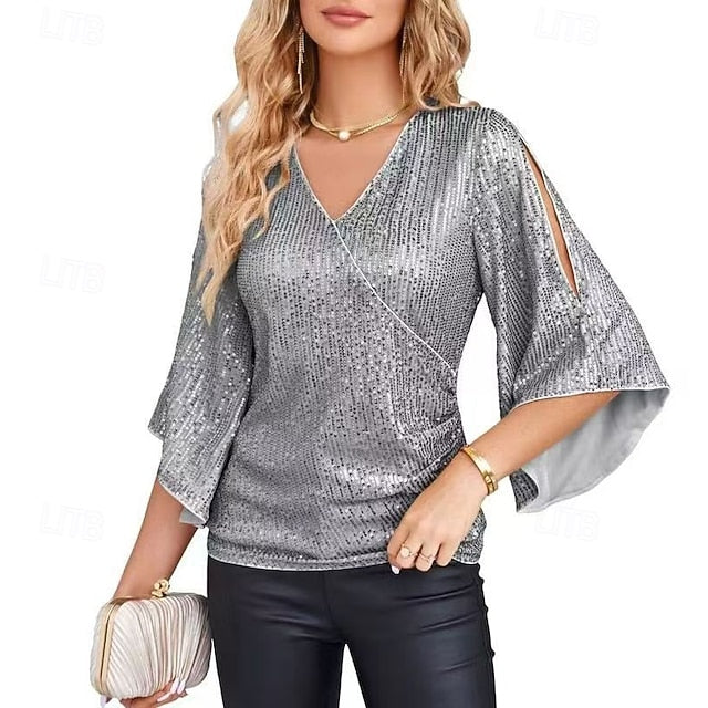 Retro Vintage Roaring 20s 1920s Shirt The Great Gatsby Sequins