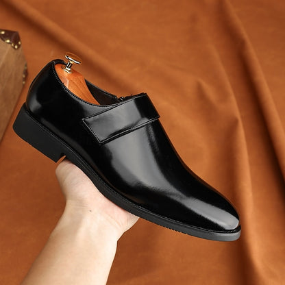 Leather Business Shoes Men's Slip-On Loafers Brown