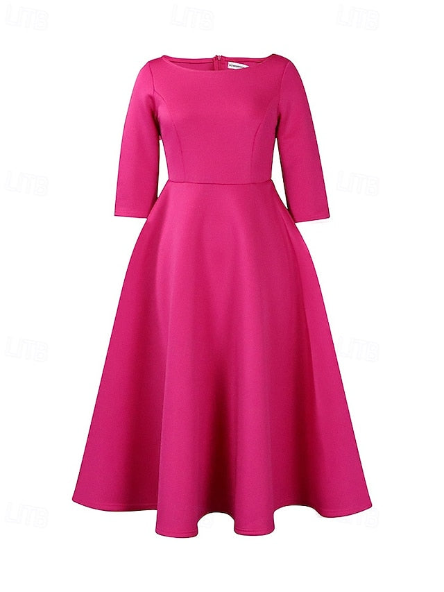 Women's Midi Dress Party Dress Cocktail Dress Swing Dress