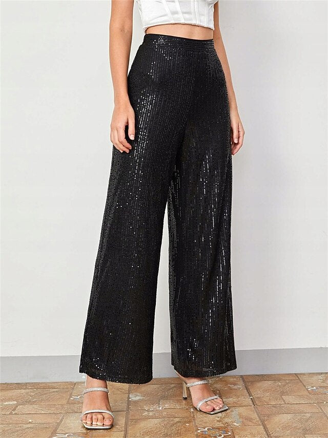 Women's Wide Leg Pants Trousers Fashion Streetwear Full