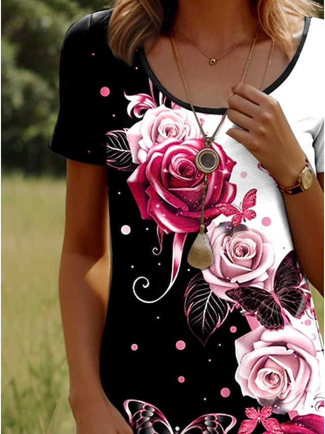 Women's Mini Dress Casual Dress T Shirt Dress Tee Dress