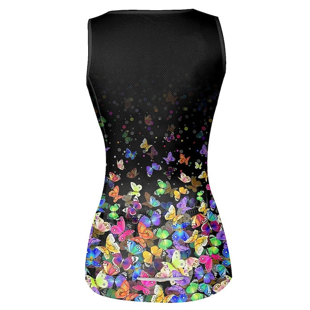 Women's Cycling Vest Cycling Jersey Graphic Butterfly
