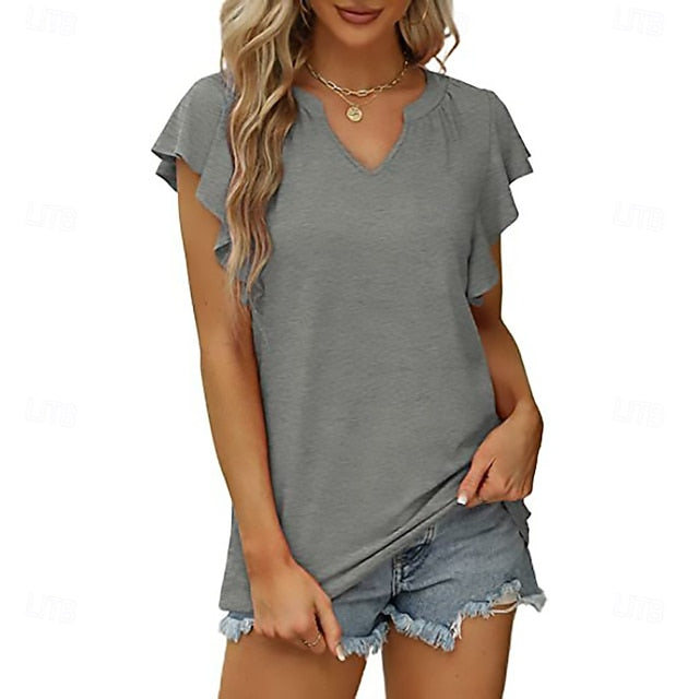 Women's T Shirt Summer Tops Tee Graphic Plants Stylish